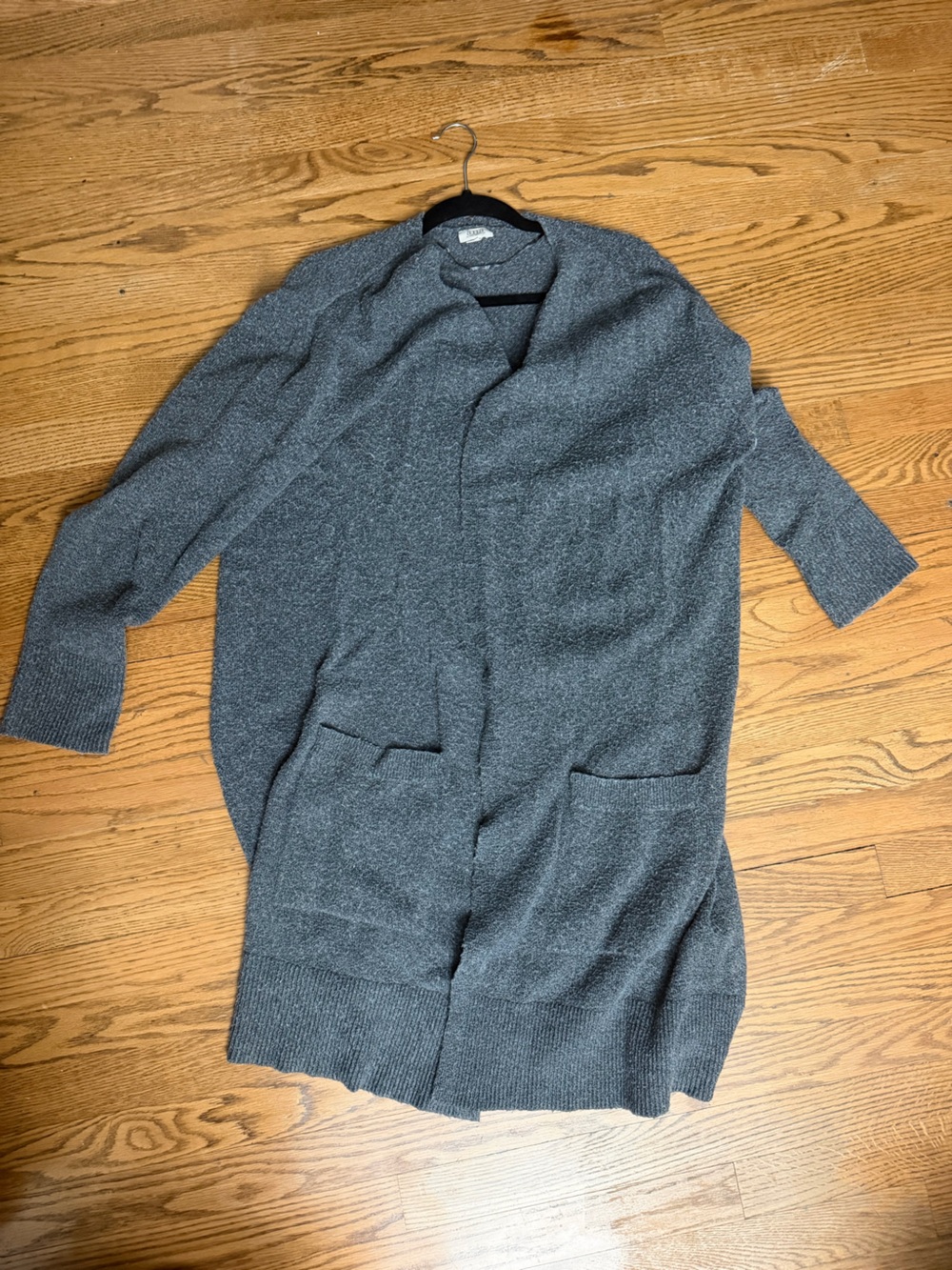 a.n.a Women’s XXLT Charcoal Gray Open Front Cardigan Plus Size Pockets